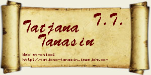 Tatjana Tanasin vizit kartica
